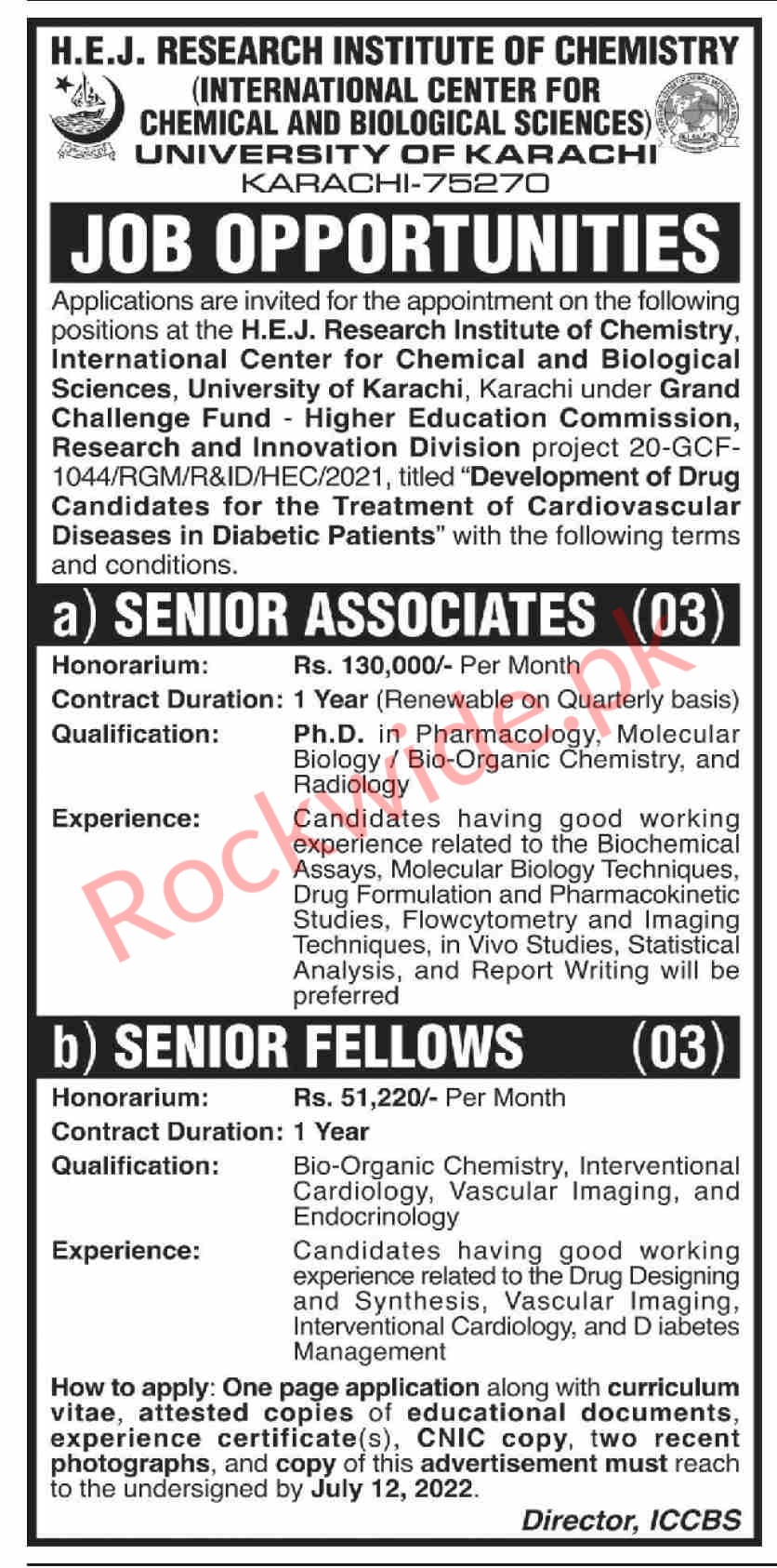 The University of Karachi jobs
